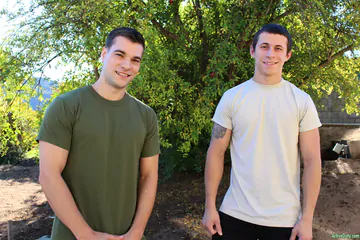 Cute fit boy getting his butt rimmed