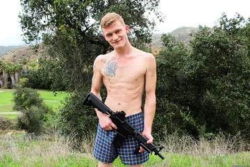 Guys with guns flip fucking