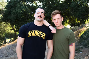Man with a moustache fucking ass