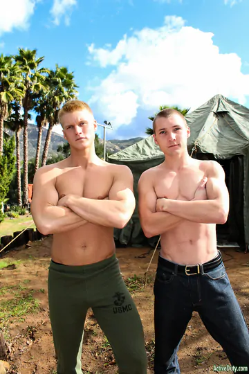 Sexy blonde guy fucking and cumming