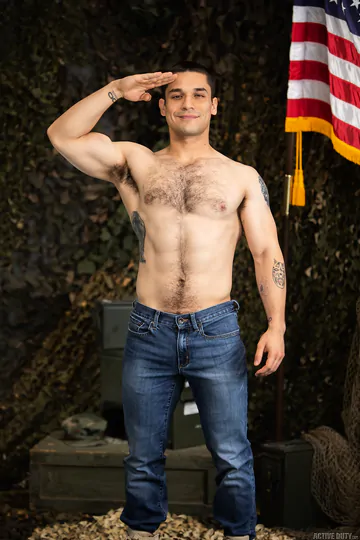 Army guys taking turns fucking each other