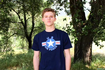 Cute twink showing shaved cut cock