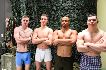 Cute guy getting cummed on