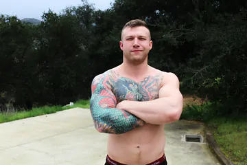 Cute guy with a hairy body fucking ass