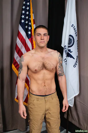 Hairy chest guy showing his cock