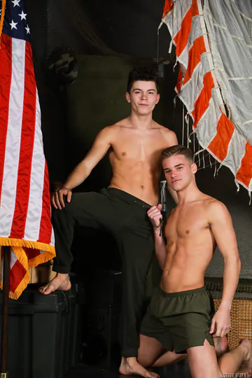 Sexy army boys bareback fucking