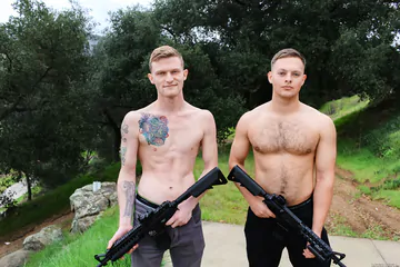 Guy with a hairy chest fucking