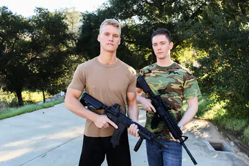 Army studs sucking each other