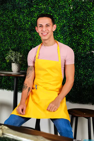 Guys in a coffee shop having sex