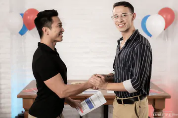 Hot Asian guy fucking a white dude
