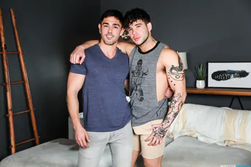 Two guys having hardcore sex