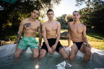 Three guys getting down to business