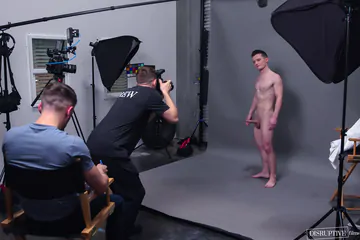 Behind the scenes of a porn video
