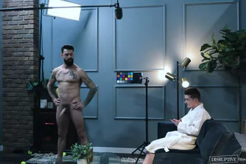 Behind the scenes of a porn video