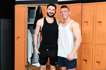 Men fucking in the locker room