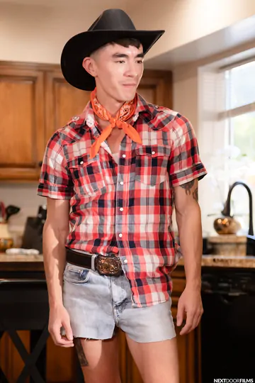 Guys on a sofa flip fucking