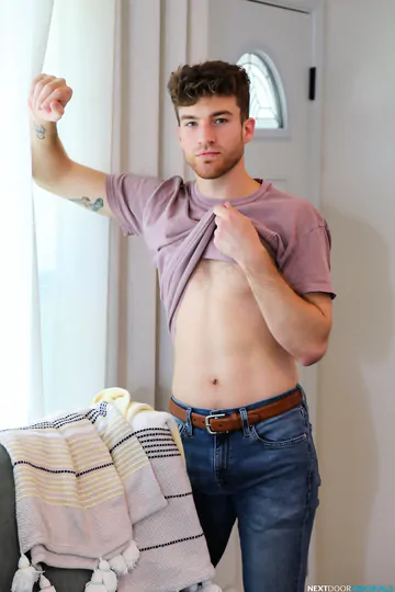 Guys on a sofa bareback fucking