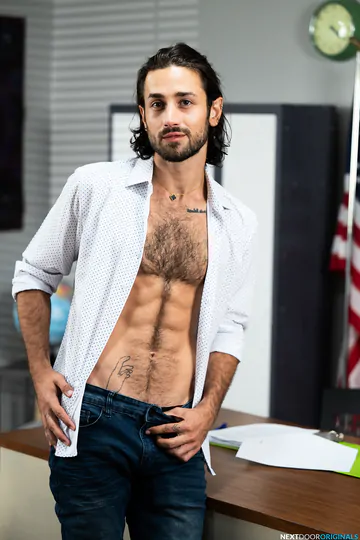 Guys in a classroom having sex