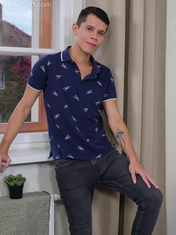 Sexy boy showing his hard cock