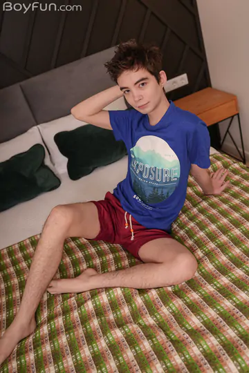 Horny boy with a long cock