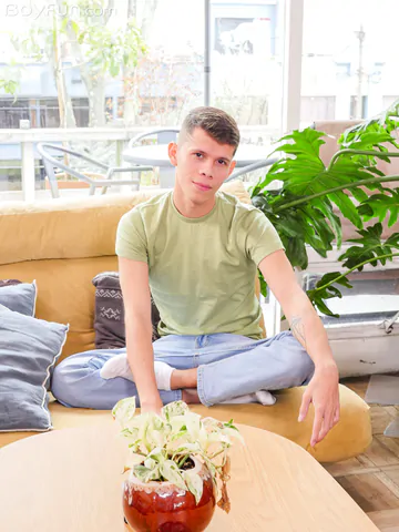 Gay boy showing cock and asshole