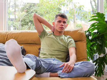 Gay boy showing cock and asshole