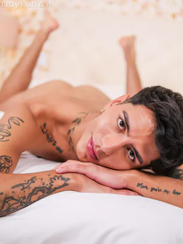 Sexy boy with a banana cock