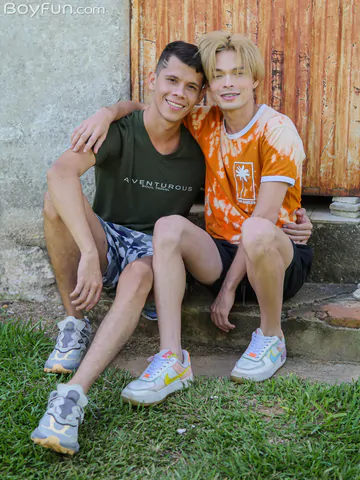 Boys in the backyard fucking hard