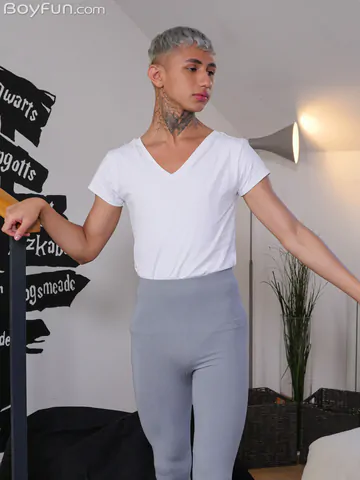 Cute Latino boy showing his goods