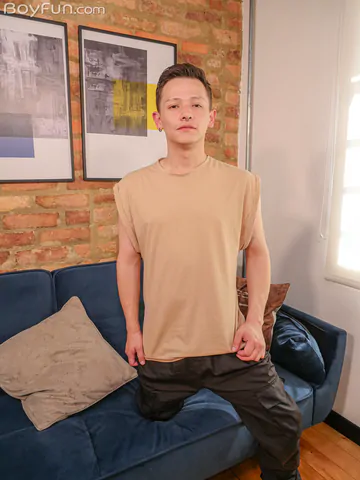 Guy with a curved hairy dick