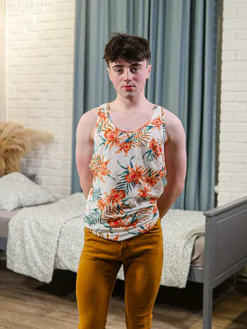 Pale boy with a short cock