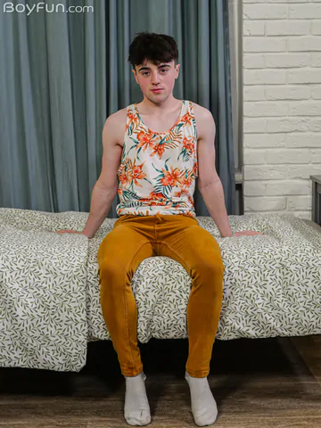 Pale boy with a short cock