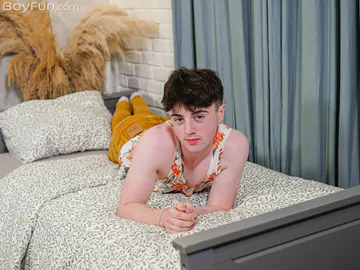 Pale boy with a short cock