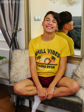 Horny boy showing ass and cock