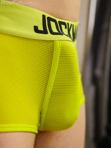 Tattooed guy showing dick and ass