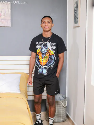 Dark Latino boy with a fat cock