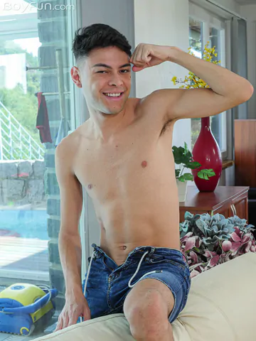 Hot Latino guy with a massive penis