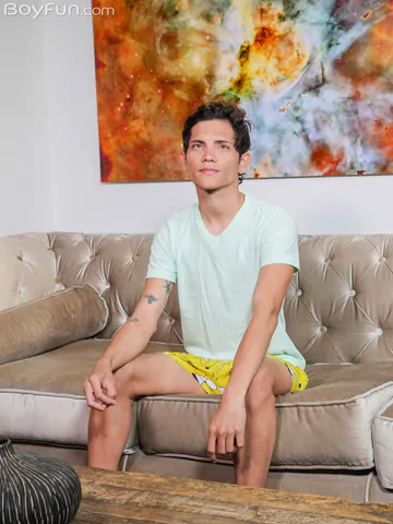 Gay boy playing with his fat dick