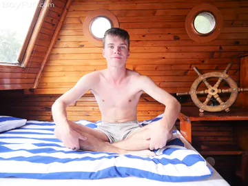 Twink with hairy feet showing dick