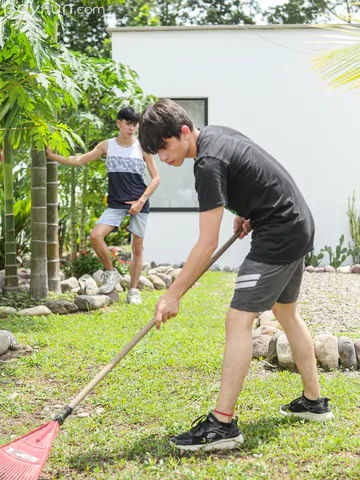 Boys in bed bareback fucking