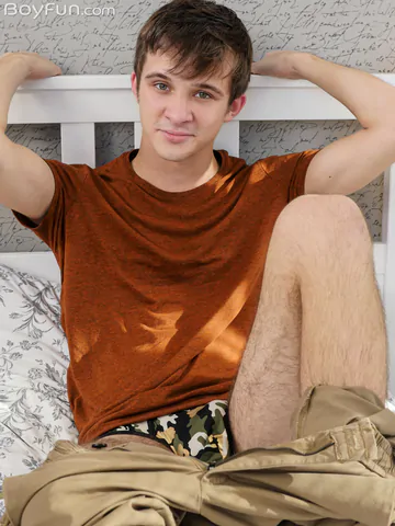 Guy showing his hairy cock