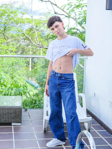 Latino boy showing cock and ass