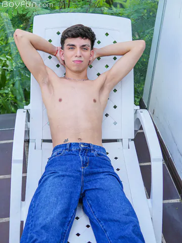 Latino boy showing cock and ass