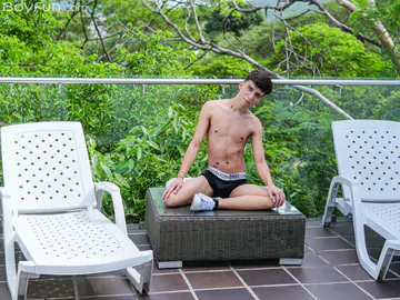 Latino boy showing cock and ass