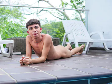 Latino boy showing cock and ass