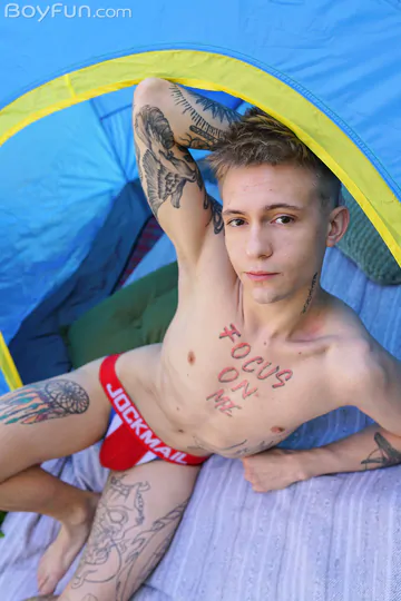 Big cock boy on a camping trip