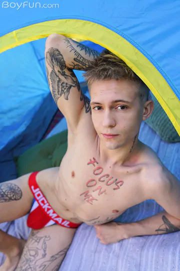 Big cock boy on a camping trip