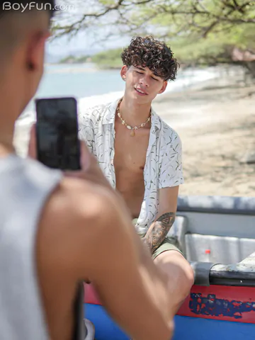 Two Latino gay boys in action