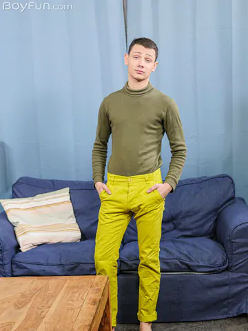 White boy with a brown cock