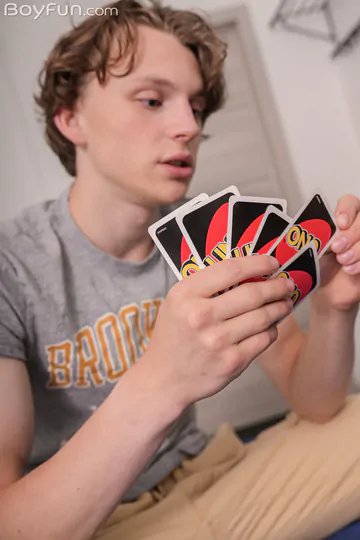 Card playing boys having sex